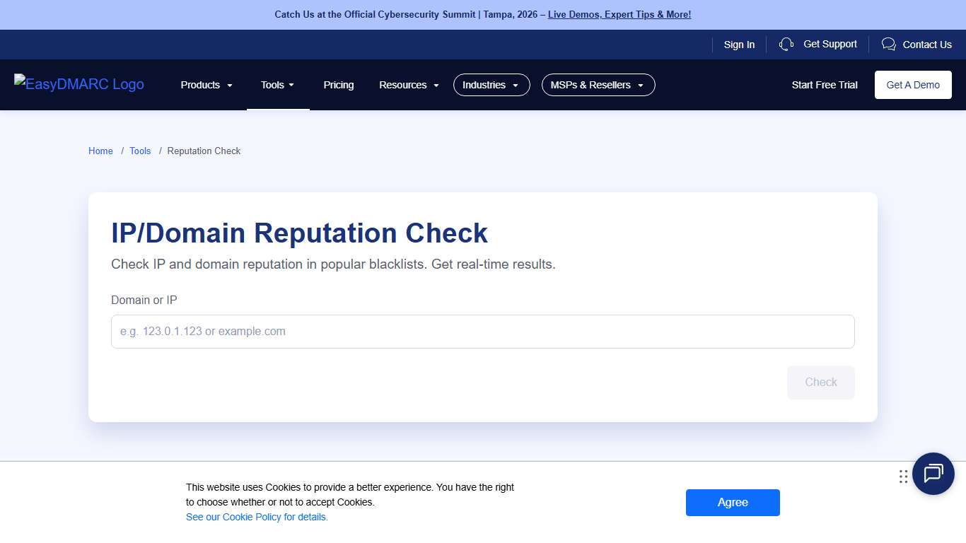Free IP/Domain Blacklist & Reputation Check EasyDMARC