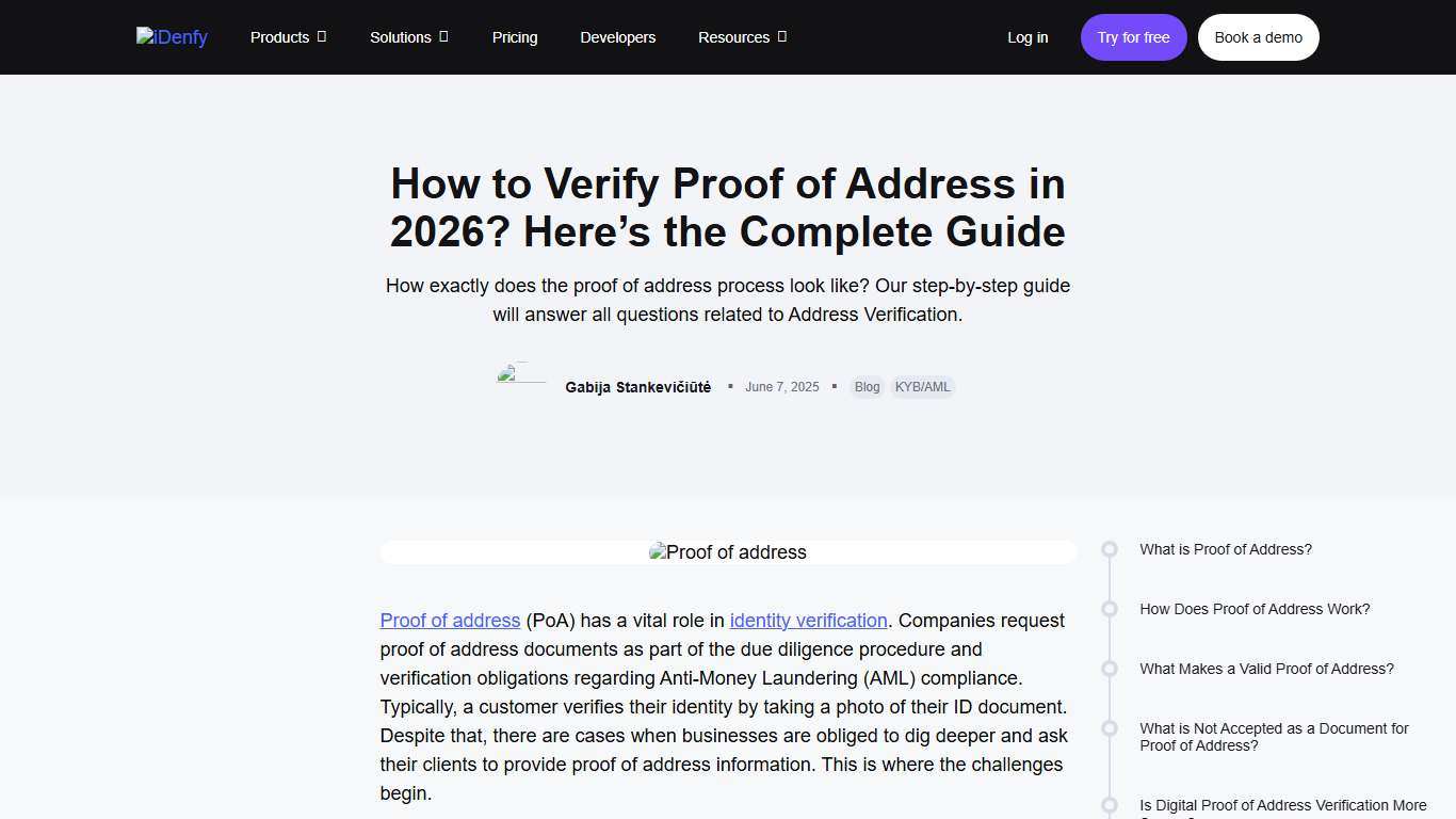 How to Verify Proof of Address (PoA) in 2026 [Updated]? - iDenfy