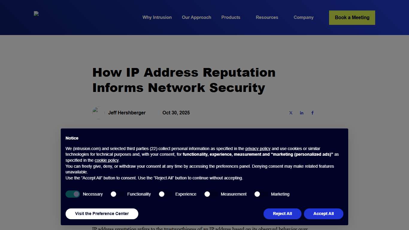 How IP Address Reputation Informs Network Security - Intrusion